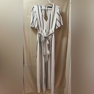 Crystal Doll Striped Kids Shorts / Dress - Black and White